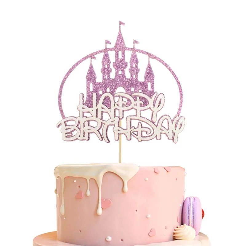 Adorno para tarta de castillo, decoraciones para fiesta de cumpleaños con tema de castillo, decoración para fiesta de cumpleaños de castillo de princesa, cumpleaños de princesa Baby Shower