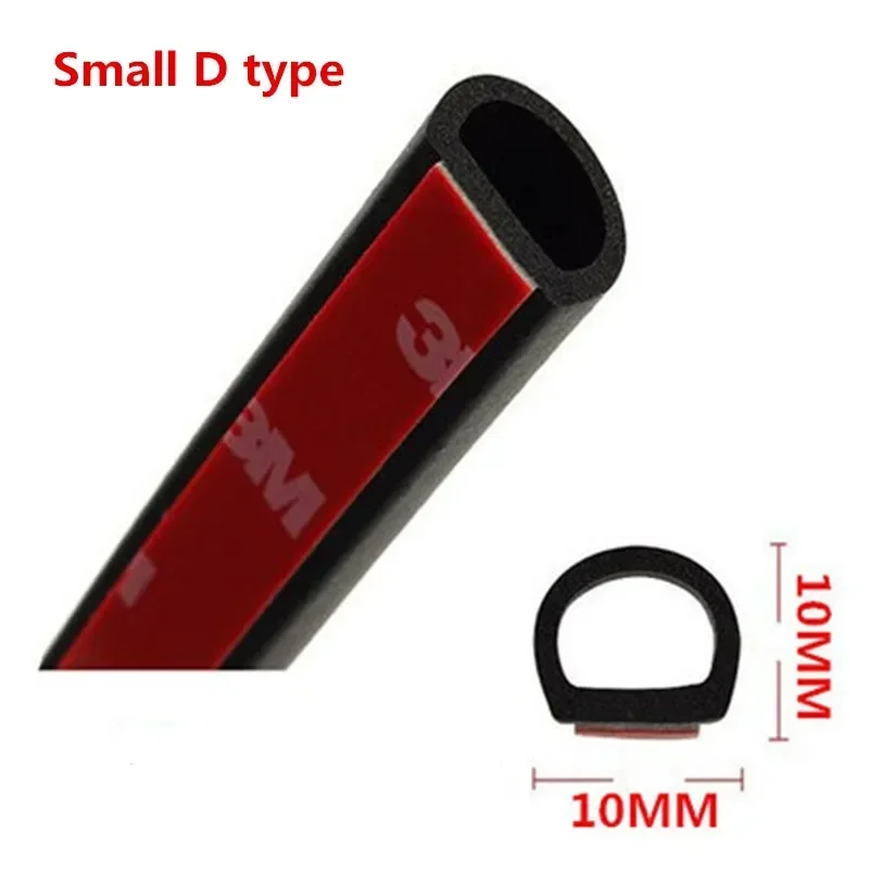 1M  Shape B P Z Big D Car Door Seal Strip EPDM Rubber Noise Insulation Weatherstrip Soundproof Car Seal Strong adhensive