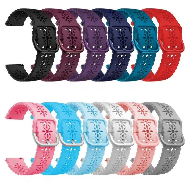 

Lace Silicone Band For Samsung Galaxy Watch 5/4 Smartwatch Strap for Huawei watch GT3 Strap 20mm 22mm