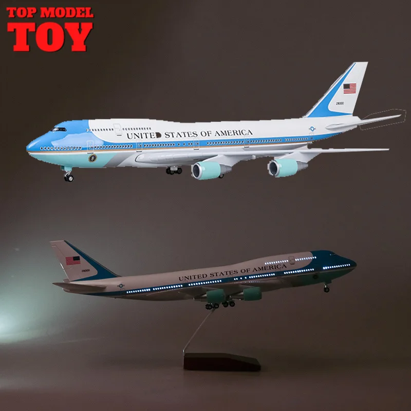 

1/150 Scale Air Force One 47 Airplane Aircraft Model With Landing Gear and Lights Collections Diecast Toys for Kids Gift