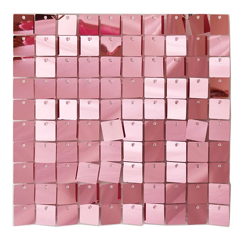 6–30 Stück bunte Glitzer-Pailletten-Hintergrund-Wandpaneele, hellgoldene, quadratische, glänzende Paneele, Hochzeit, Geburtstag, Weihnachten, Party-Hintergrund – Detail 8