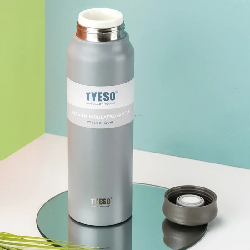 TYESO Isolierte Becher aus Edelstahl, Kaffee-Thermosbecher, tragbar, große Kapazität, für Zuhause, Büro, Reisen, Wasserbecher, Trinkutensilien