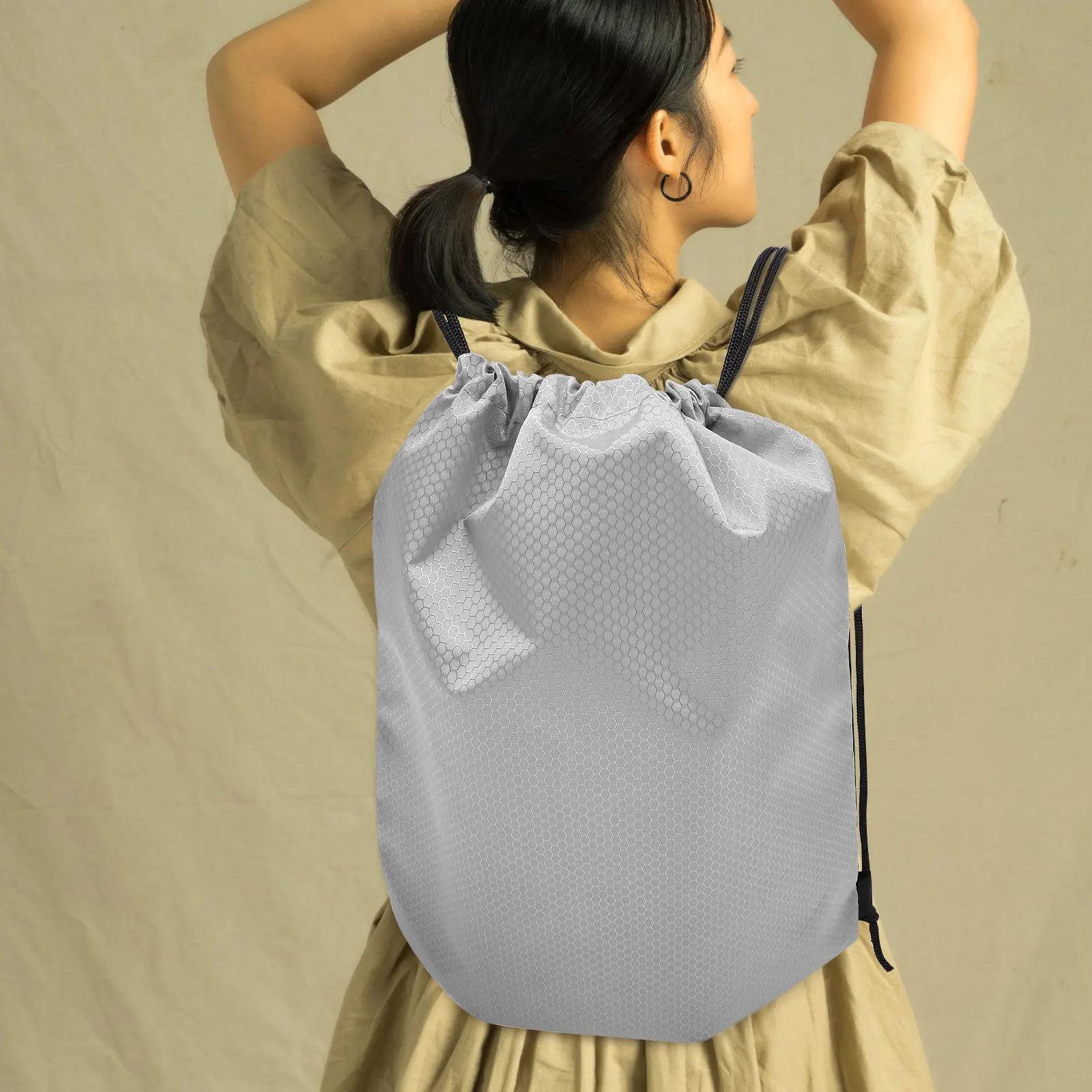 

Водонепроницаемый рюкзак на шнурке из легкой ткани Оксфорд для спортзала, танцев, активного отдыха, унисекс