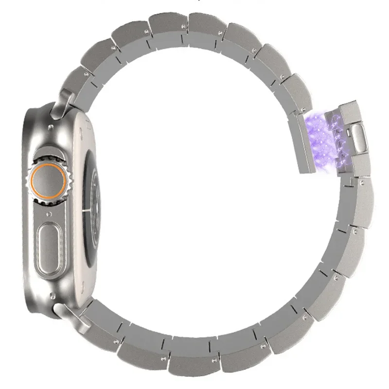Titanium Strap for Apple Watch Ultra 2 1 49mm 45mm 44mm 38mm 40 41mm Magnetic Buckle Series 9 8 7 6 SE 5 4 3 2 Correa Bracelet