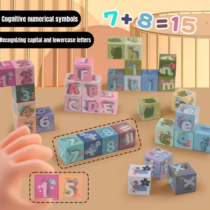 70 قطعة كتل الأبجدية المغناطيسية ABC 123 الجذعية ألعاب تعليمية للأطفال 3-6 سنوات آمنة تعلم الحروف أرقام الأطفال أفضل هدية #3