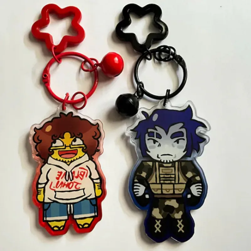 تشيبي فورساكن سلاسل المفاتيح الاكريليك لطيف قلادة شخصية لعبة الرسوم المتحركة