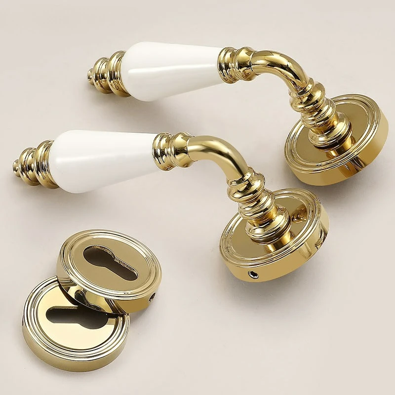 

French Style Indoor Household Bedroom Door Lock Magnetic/silent Split Lock, Room Door, Wooden Door Handle Lock
