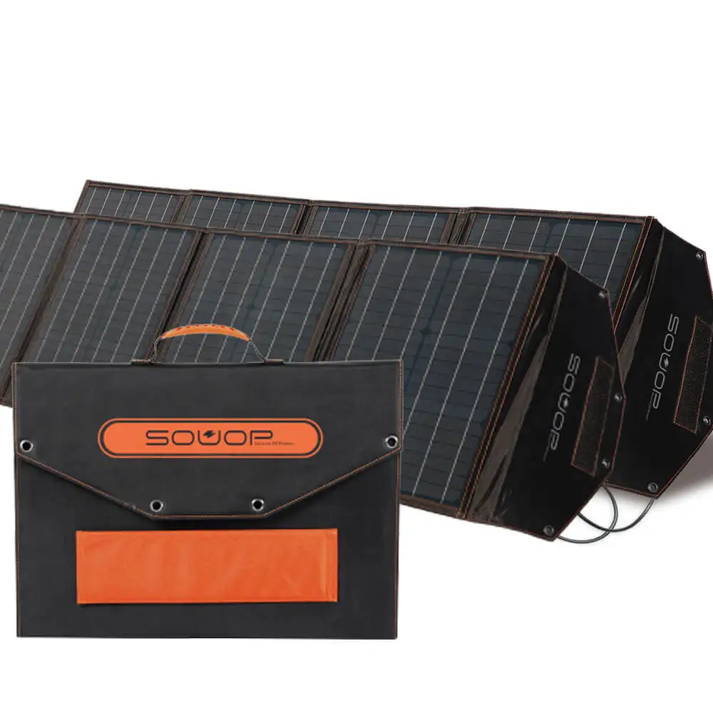 

Souop waterproof cell camping flexible power station generator monocrystalline foldable 100w outdoor panel portable solar cells