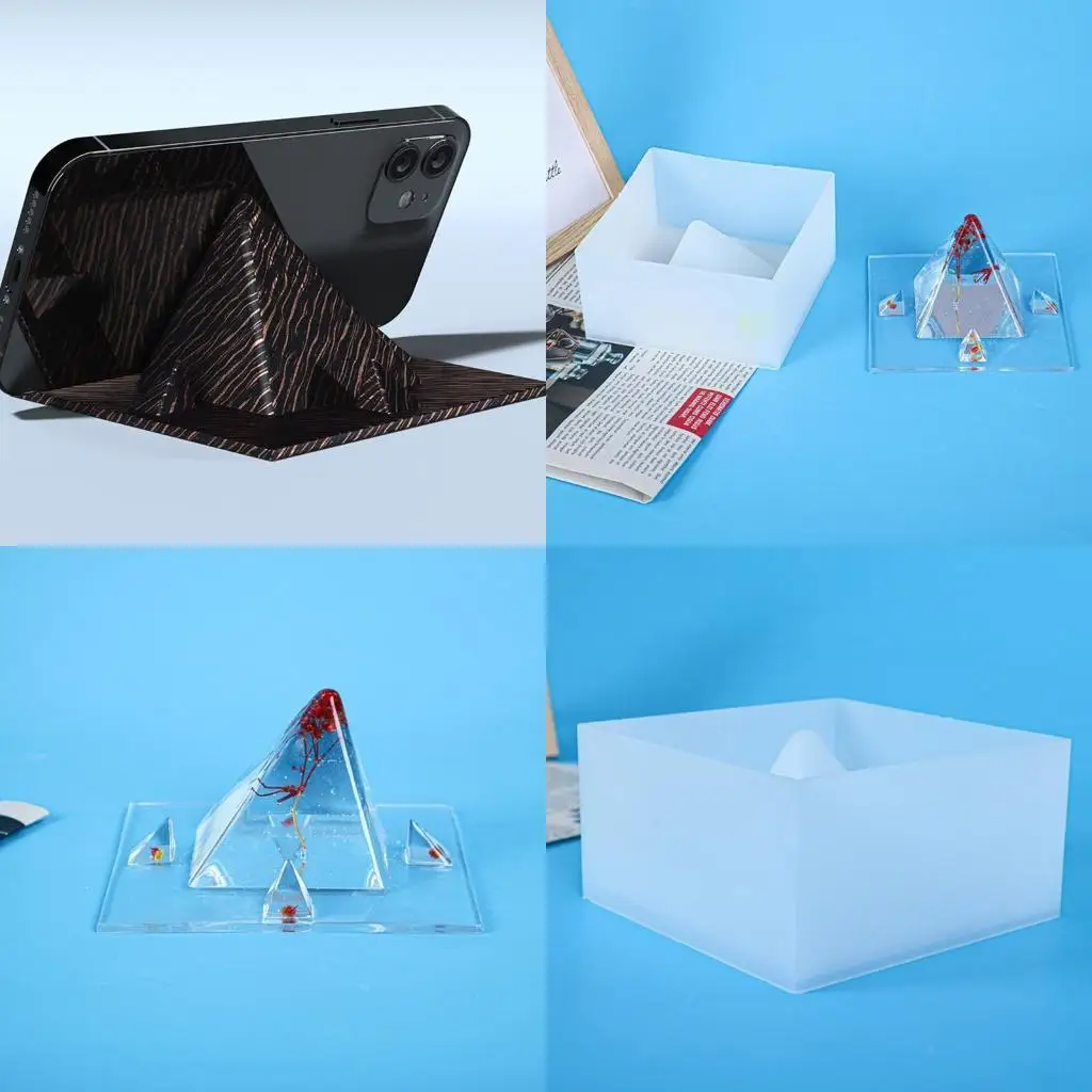 

J78F Resin Phone Holder Mold Silicone Phone Holder Epoxy Resin Mold for DIY Craft