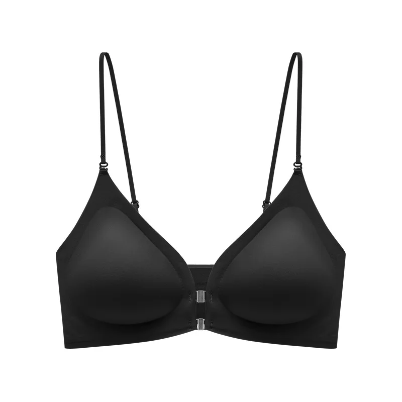 

Front Buckle Spaghetti Straps Sexy Beautiful Back Underwear Women's Seamless Push-Up Lift Breathable Bra