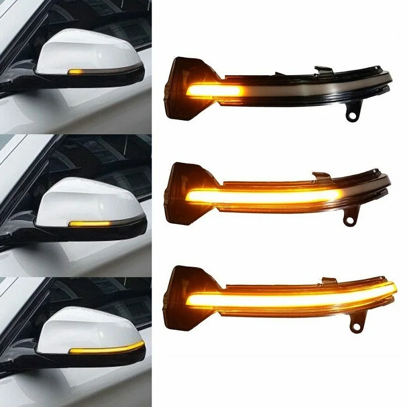 2Pcs For BMW 5 6 7 Series F11 F07 F06 For bmw f10 63137308535 Dynamic Turn Signal LED Mirror Light Car Accessories