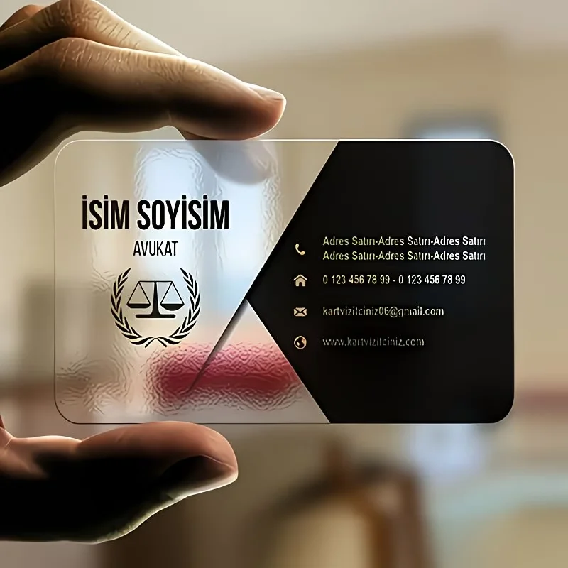 Custom Transparent PVC Card And Personalized Clear Card Plastic Identity Waterproof  Business Round Corner Single Side Card