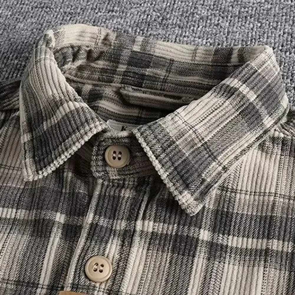 Men Shirt Shirt Men Washed Corduroy Comfortable All Match Tide Coat Long Sleeve Fashion High Quality Widely Applicable