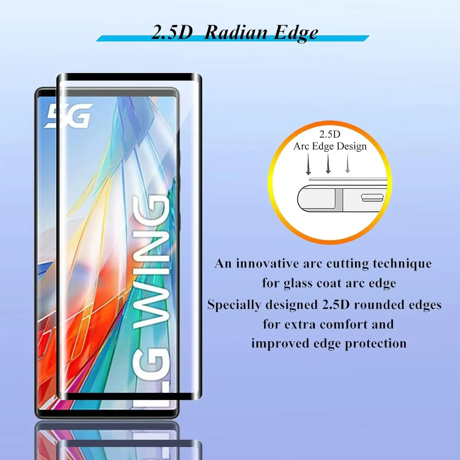 2/4Pcs 3D Tempered Glass For LG Wing 5G Screen Protector Glass Film