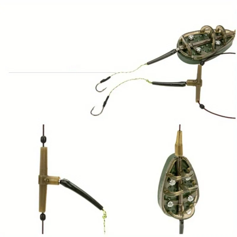 1 قطعة مجموعة تغذية صيد سمك الشبوط المغذية هوك الكارب الصيد الطعم قفص خط مجموعة طعم اصطناعي اكسسوارات