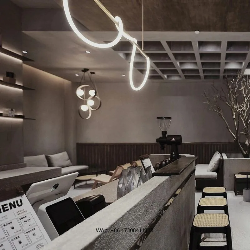 Shopfitting Professional Commercial Coffee Shop Counter Cafe Shop Interior Design Chairs for Coffee Shop