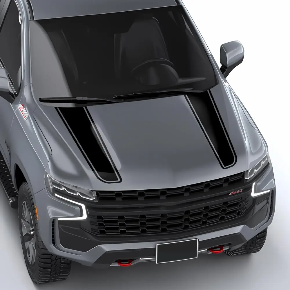 

Car Bonnet Hood Racing Stripes Kit Decal Sticker Vinyl Graphic Compatible with Chevrolet Tahoe 2020-Present