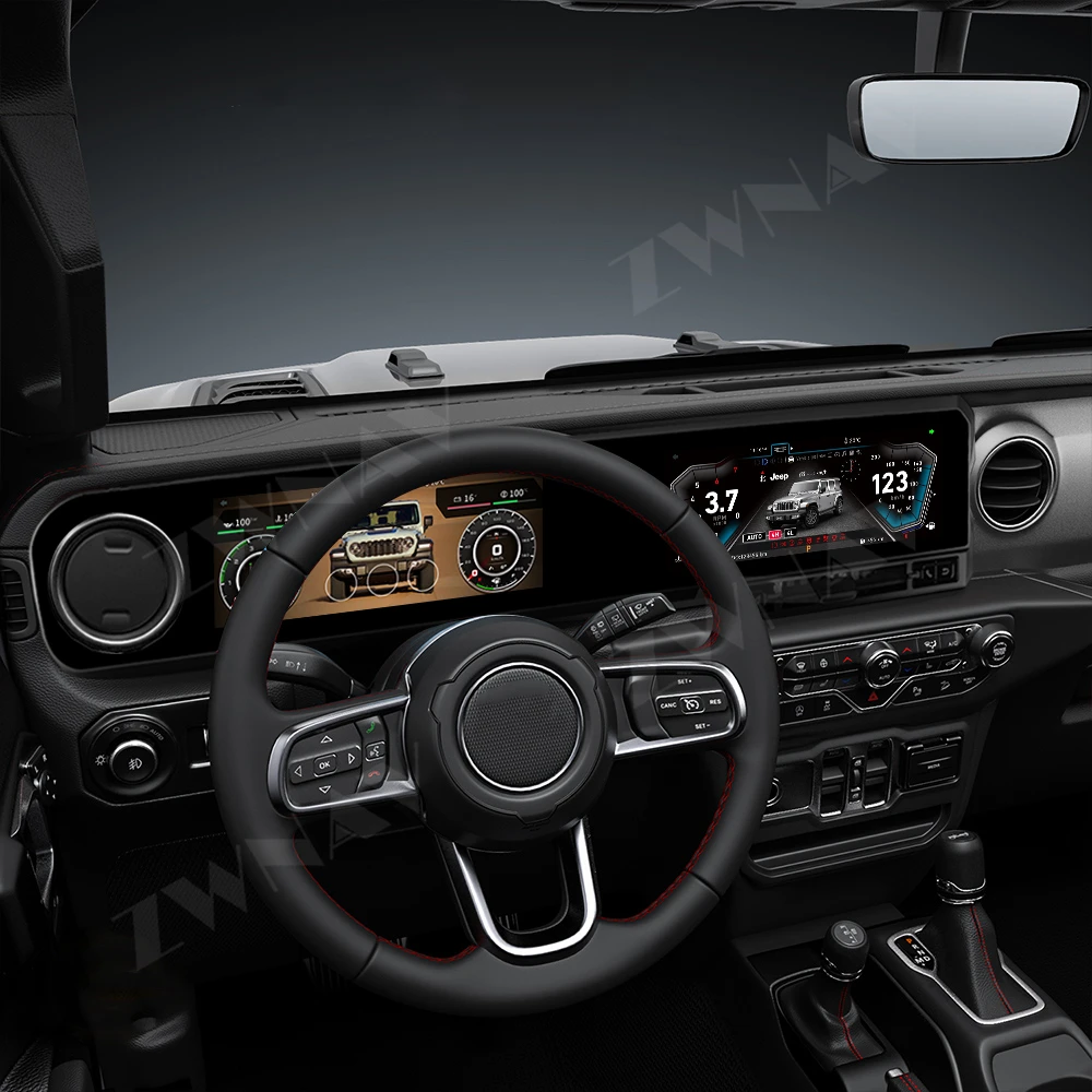 عداد السرعة للوحة القيادة الرقمية للسيارة المخصصة لسيارة جيب رانجلر JL Gladiator J-Max 2018-2021 راديو أندرويد #4