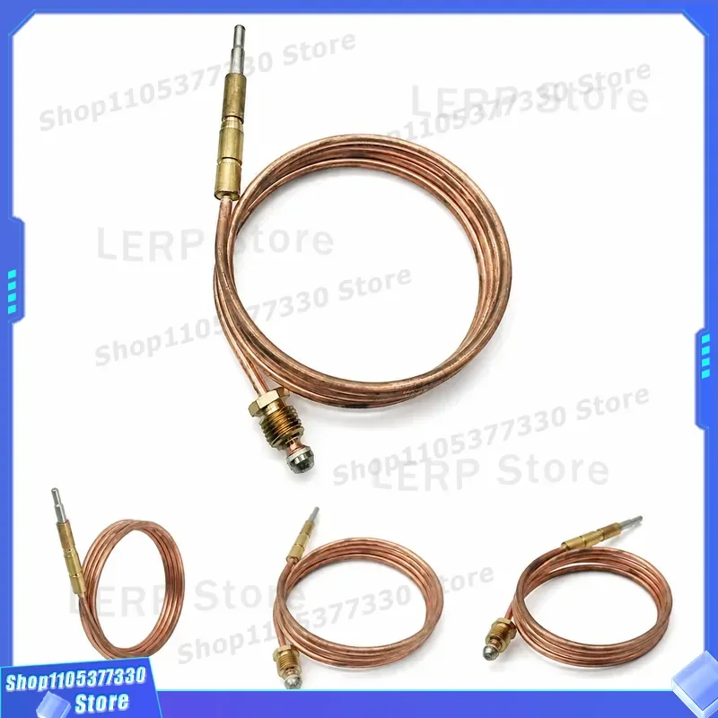 Gas Thermocouple Wire Flame Sensor M9x1 Nut Copper Tube 900mm Commercial Card Slot Flameout Protection Boiler Valve