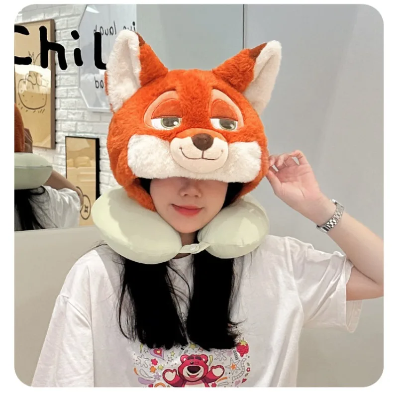 

Охлаждающая U-образная подушка Kawaii Disney для шеи с капюшоном для сна на самолетах и путешествиях для девочек