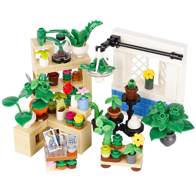 MOC Medieval Building Blocks Wizard Potion Studio Ingredient Lounge Table skeleton LaboratoryFurniture Series Printed Brick Toys