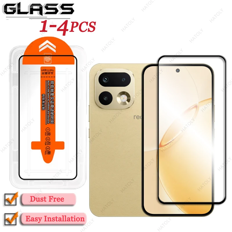 Für Realme 16 Pro Glas, staubfrei, einfache Installation, Glas für Realme 16 Pro 5G, Displayschutzfolie, schwarzer Rand, Schutzfolie