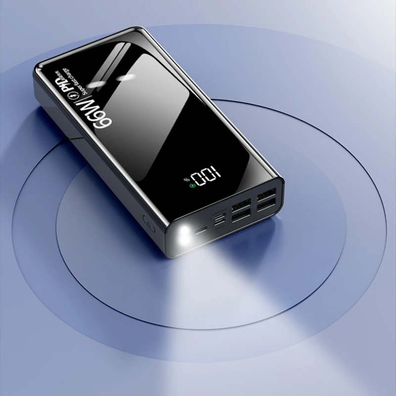 66W 30000mAh illuminating Power Bank Fast Charging For iPhone For Xiaomi For Samsung Large Capacity With LED Digital Display