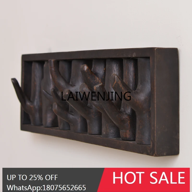 solid wood coat rack wall hanging door wall hanging hanger entering the door entrance soft decoration