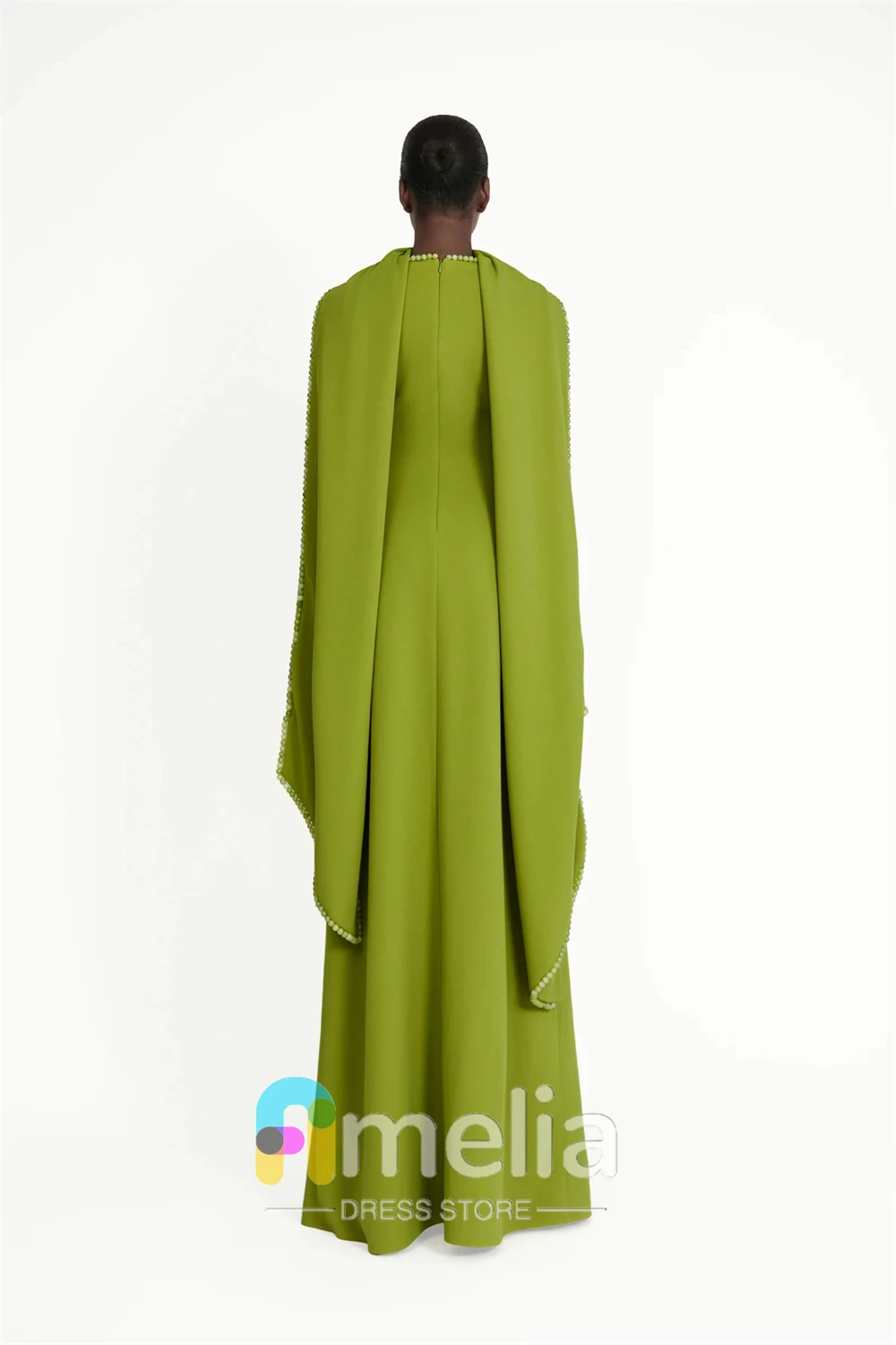 Amelia – robe de soirée en crêpe, col rond, pour Occasions spéciales, robes formelles élégantes pour femmes, dubaï, 2024