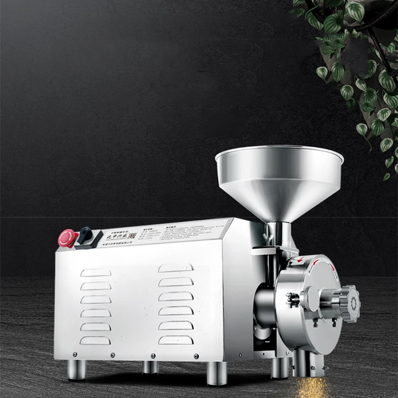 3000W Electric Grain Grinder 50KG Commercial Grinding Machine for Dry Grain Soybean Corn Spice Herb Coffee Bean Wheat Rice 220V