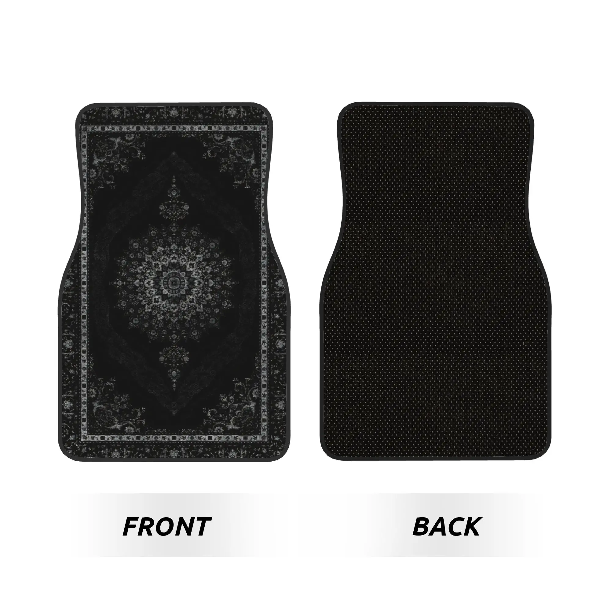 4PCS Crystal Velvet Car Floor Mats Distressed Turkish Style Area Rug Anti Slip Car Universal Auto Front And Rear Foot Mats