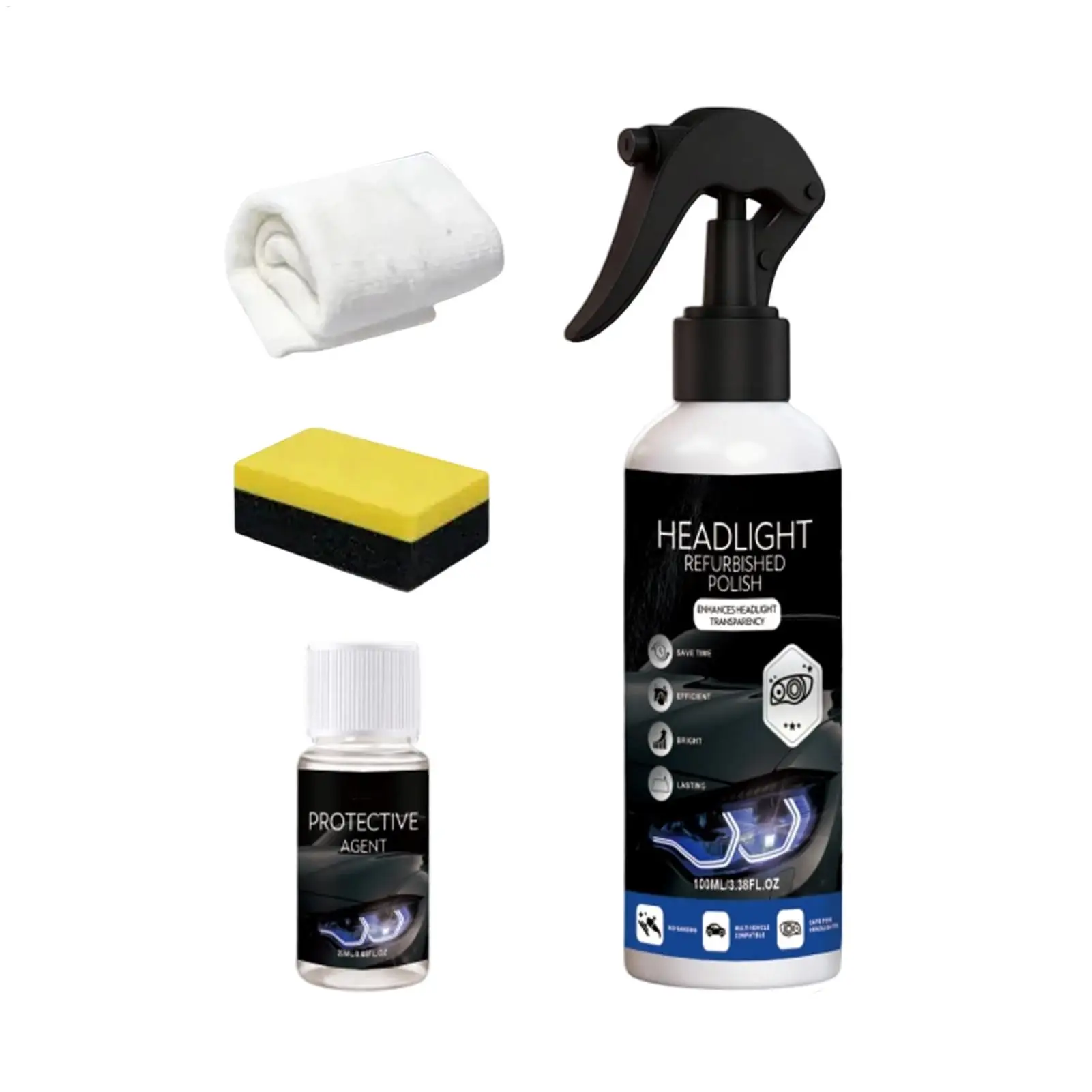 Headlight Oxidation Remover Liquid Stain Remover Scratch Removal Maintenance Automotive Headlamp Restoration Fluid For Truck SUV