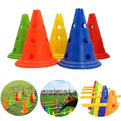 30cm Football Logo Bucket Compact Marker Cones Soccer Training Agility Field Marker Football Flexibility Training  Accessories