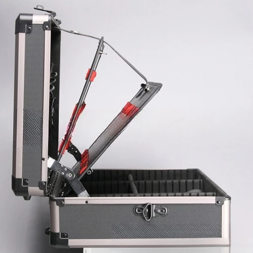 29.0*15.5*13.0cm Portable Toolbox with Aluminum Alloy Combination Lock Toolbox Multi-functional Instrument Storage Display Case