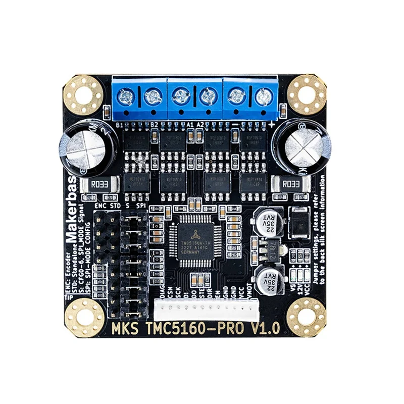 

Драйвер шагового двигателя Makebase MKS TMC5160-PRO, 6 А, высокий ток, 8-60 В постоянного тока, режим SPI для деталей 3D-принтера Marlin Klipper