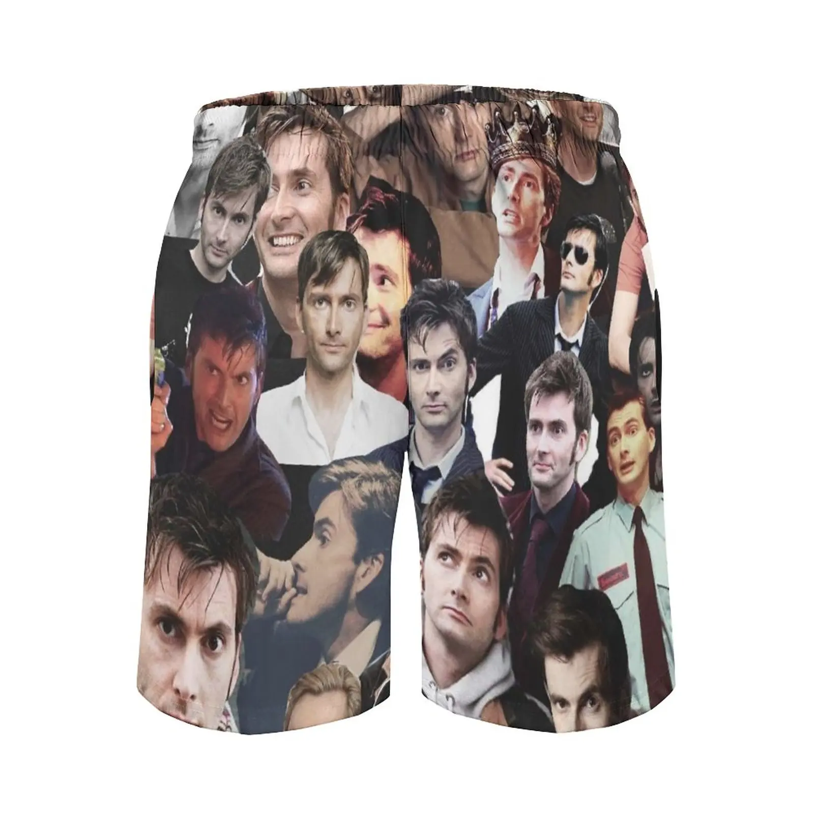 David Tennant Collage Men\'S Sports Short Beach Shorts Surfing Swimming Boxer Trunks Bathing David Tennant Collage Who Actor Bbc