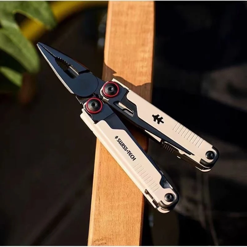 SWISS TECH 16in1 Multitool EDC Camping Equipment Tactical Survival Hunting Outdoor Hiking Pocketknife Folding Pliers