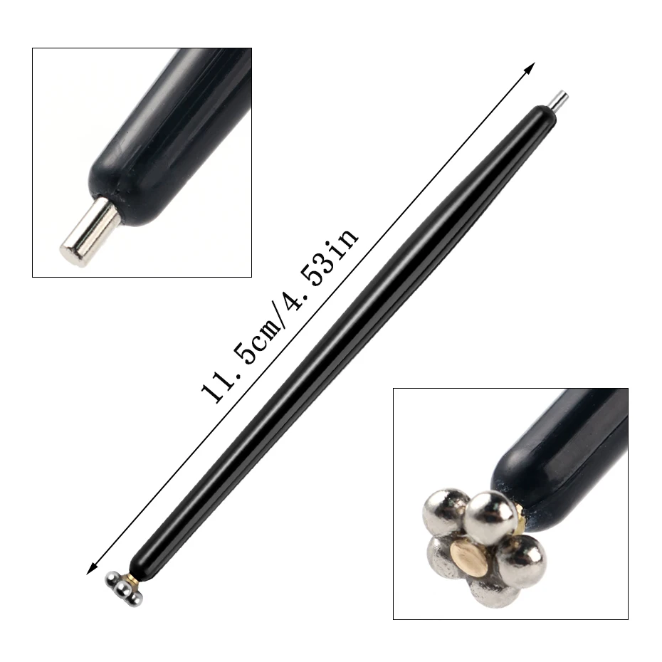 Stylo magnétique œil de chat fantaisie à Double tête, pour Nail Art, avec forte Force magnétique professionnelle, outils de manucure, 1/2 pièces