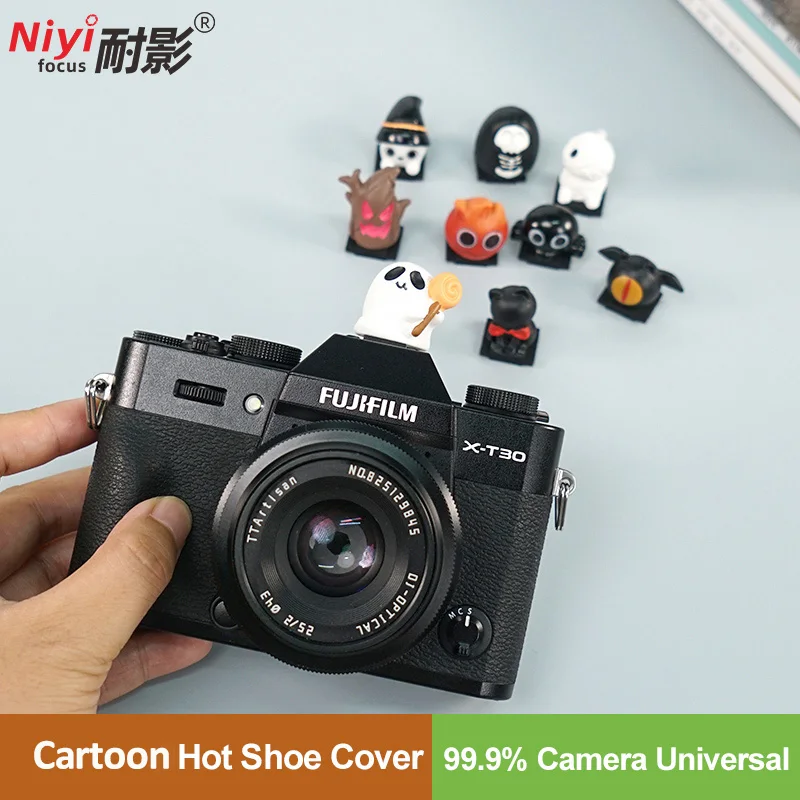 Hot Shoe Protection Cover Cute Cartoon Demon Dust-proof for Canon R50 Sony ZVE10 A6700 Fujifilm XM5 XE5 Nikon Z5 Z6ii Z50 Camera