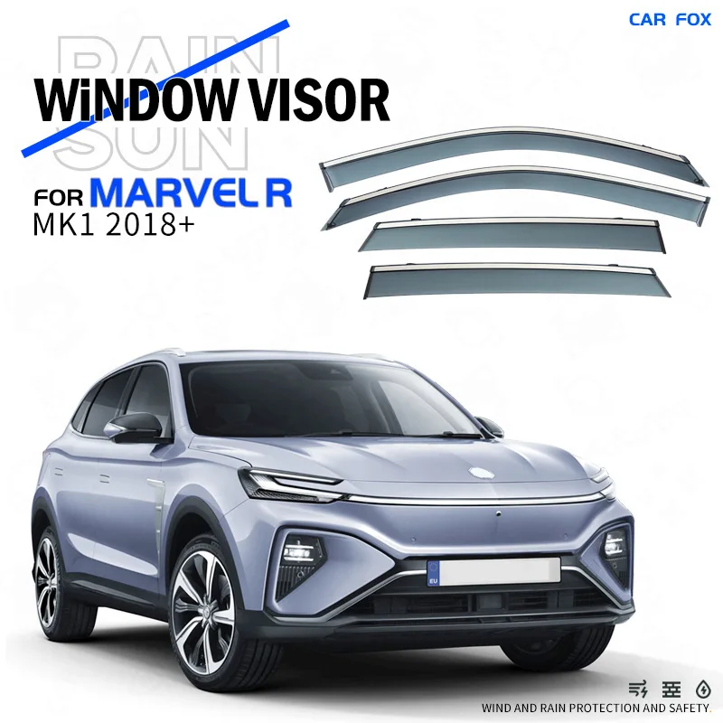 

For MG Marvel R Car Styling 2018+ Car Window Visor Awning Shelters Windshield Side Window Rain Sun Shade Auto Accessories