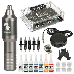 Tattoo Maschine Kit LED Tattoo Power Rotary Stift mit Patrone Nadel 5 Stück Permanent Make-Up Maschine Tattoo Anfänger Künstler