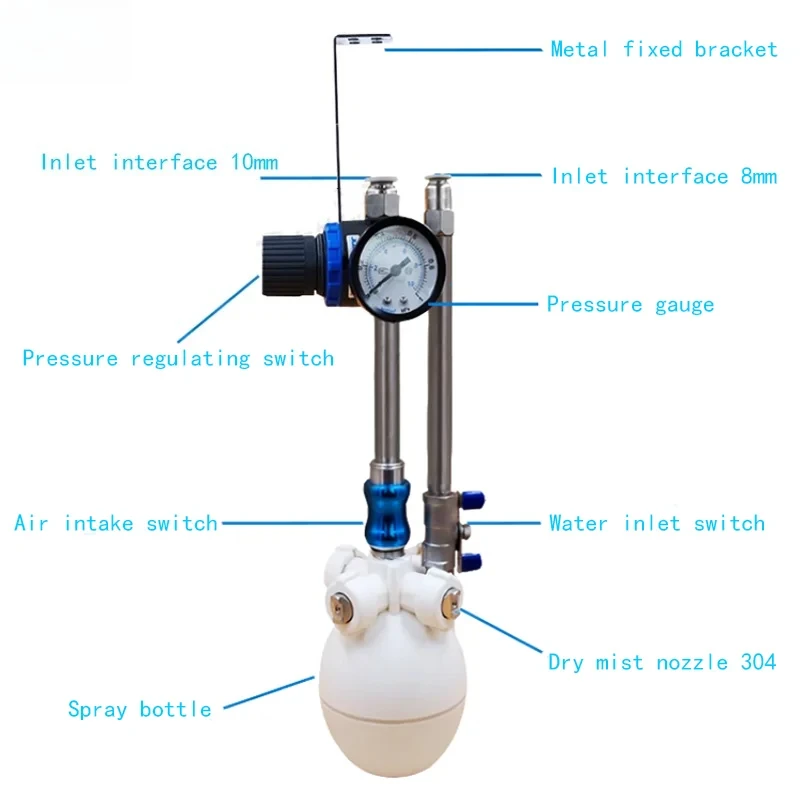 //+Industrial Humidifier Air-water Mixing Dual Fluid Humidifier Textile Mill Spray