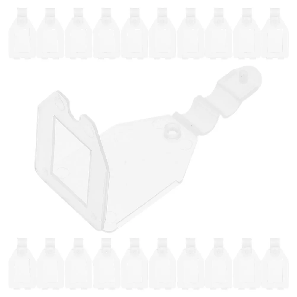 

50Pcs Clear Shelf Labels Plastic Adhesive Sign Holders for Retail Environment Product Information Display and Organization