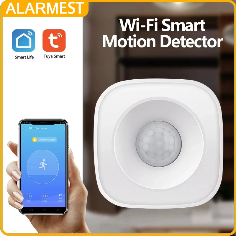 ALARMEST Tuya Motion PIR Sensor Detector WIFI Movement Sensor Smart Life APP Wireless Home Security system