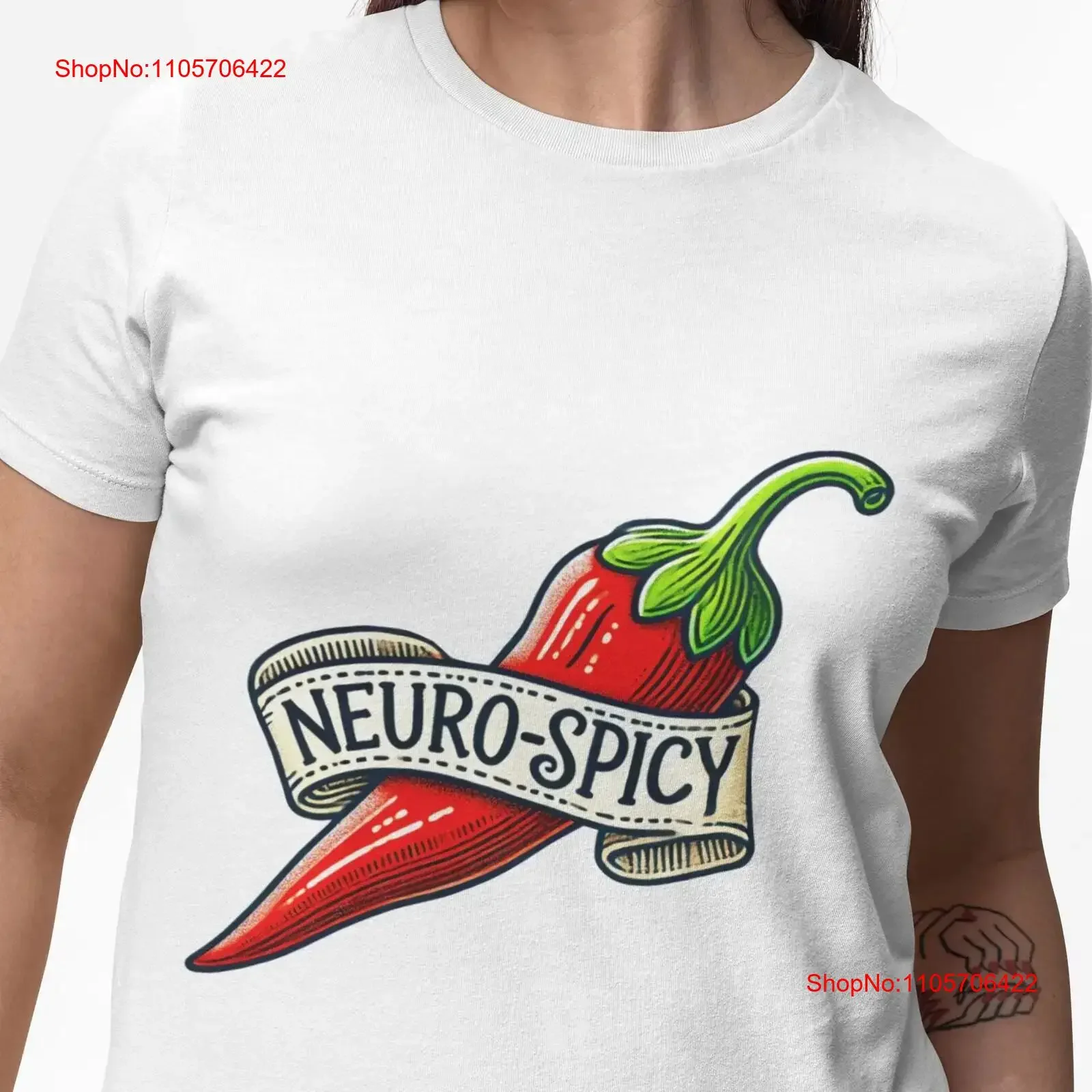 Neuro Spicy Funny Chili Pepper T Shirt Quirky Neurodivergent Pride Novelty Unique Top Idea for Personalities vintage Washed