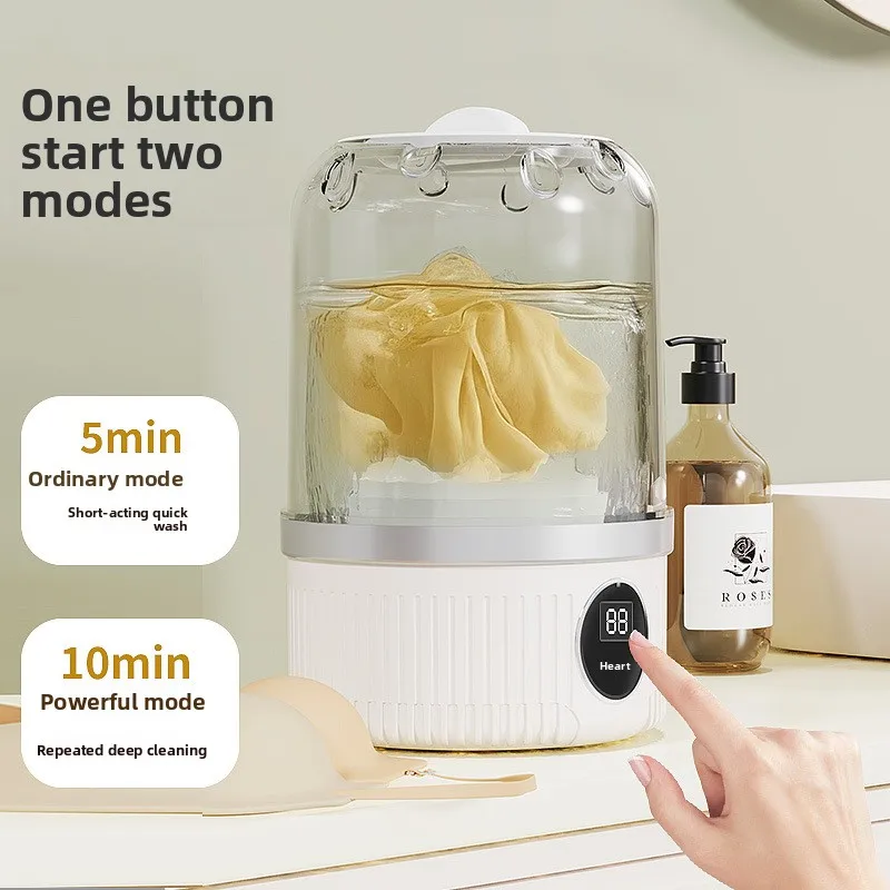 Mini Washing Machine for Underwear Socks Travel Use Small Laundry Cup No Installation Portable