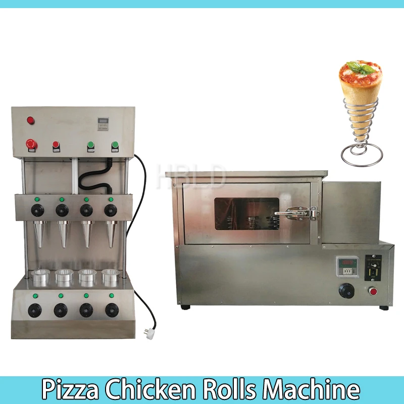 

Vertical Commercial Cone Cone Machine, Commercial Pizza Oven Machine, And Glass Display Cabinet