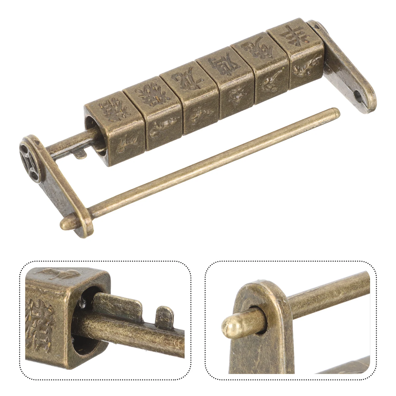 قفل مجمع سبائك الزنك قفل أمان بكلمة مرور نمط عتيق عتيق لخزانة درج صندوق مجوهرات قفل صيني #2