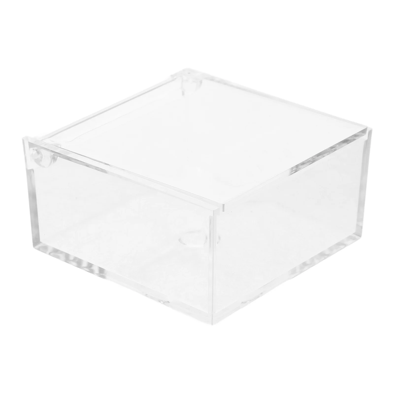

Clear Acrylic Display Box Transparent Flip Top Mini Square Container for Jewelry Collectibles Home Office Desk