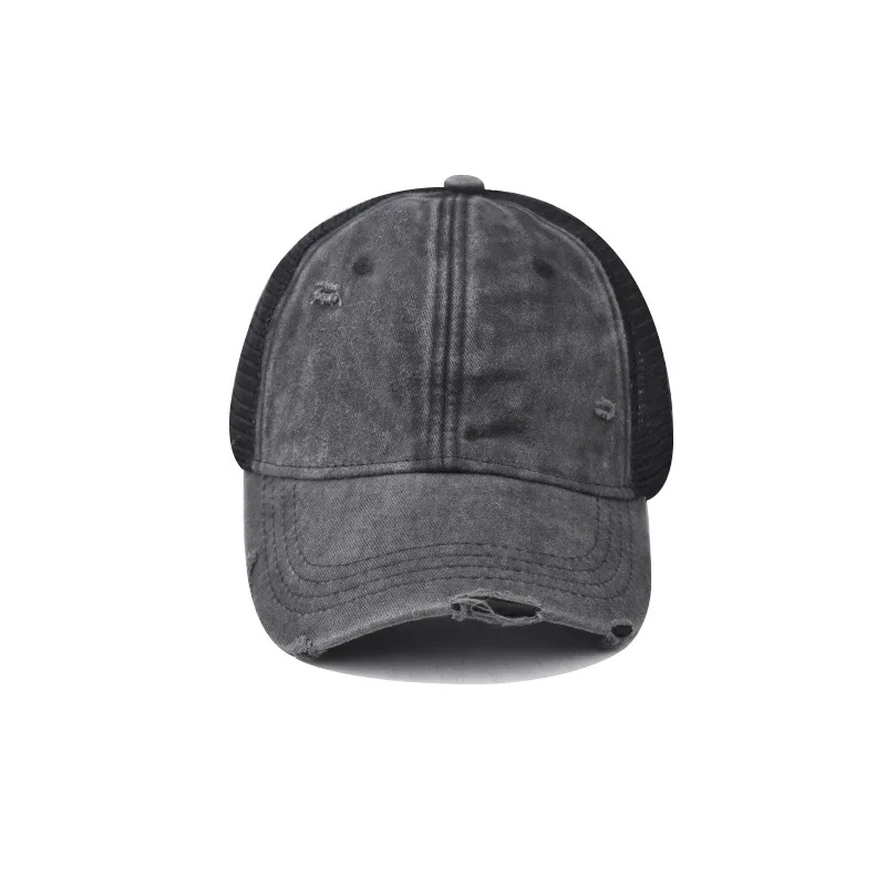 Washed Cotton Mesh Breathable Baseball Cap Made Old Ripped Light Board Caps Men and Women Tide Spring and Summer Vintage Hat